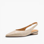 Ysolde | Pointed Slingback Leather Flats