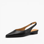 Ysolde | Pointed Slingback Leather Flats