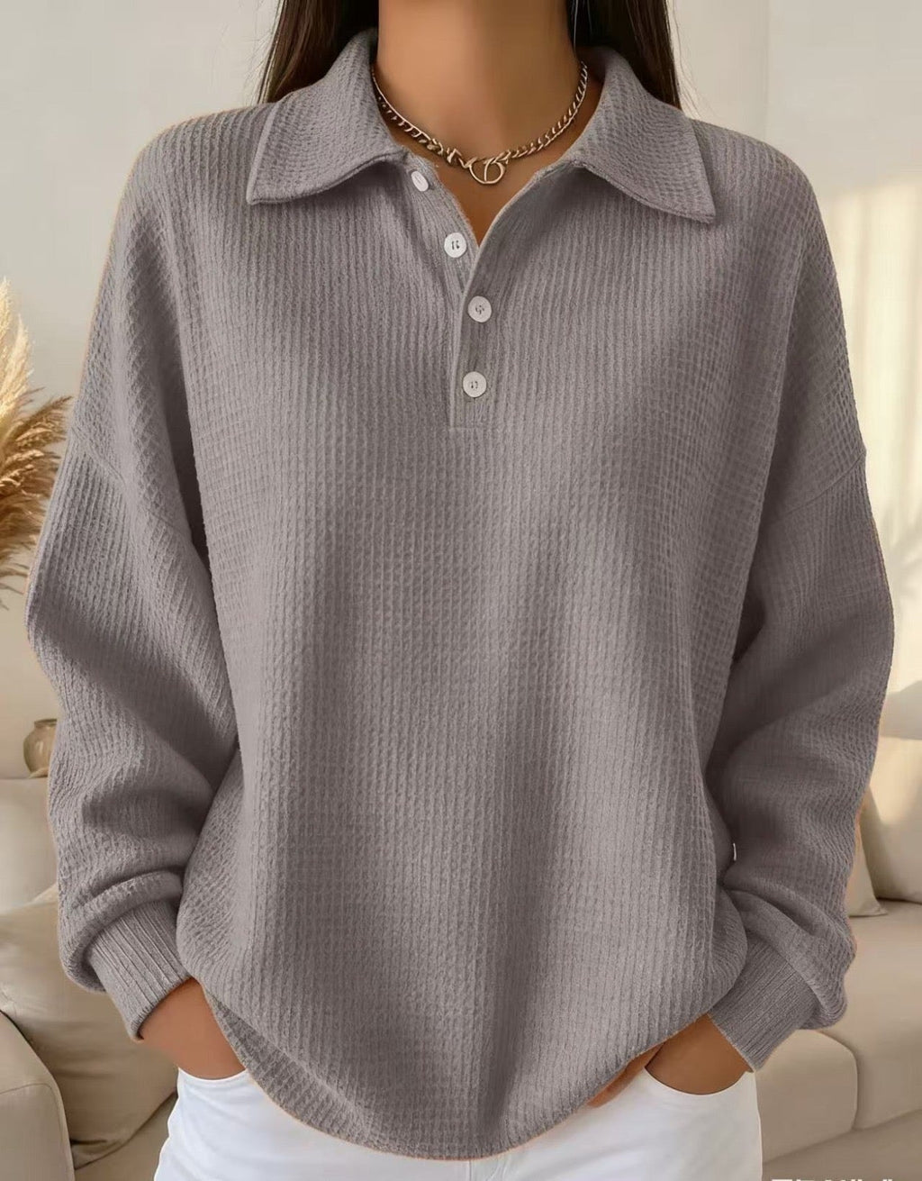 Zelisse | Polo Collar Knit Sweater
