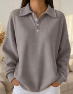 Zelisse | Polo Collar Knit Sweater