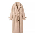 Zelora | Belted Double-Breasted Teddy Coat