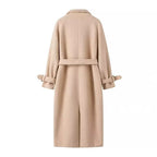 Zelora | Belted Double-Breasted Teddy Coat
