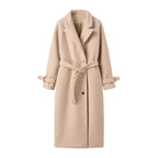 Zelora | Belted Double-Breasted Teddy Coat